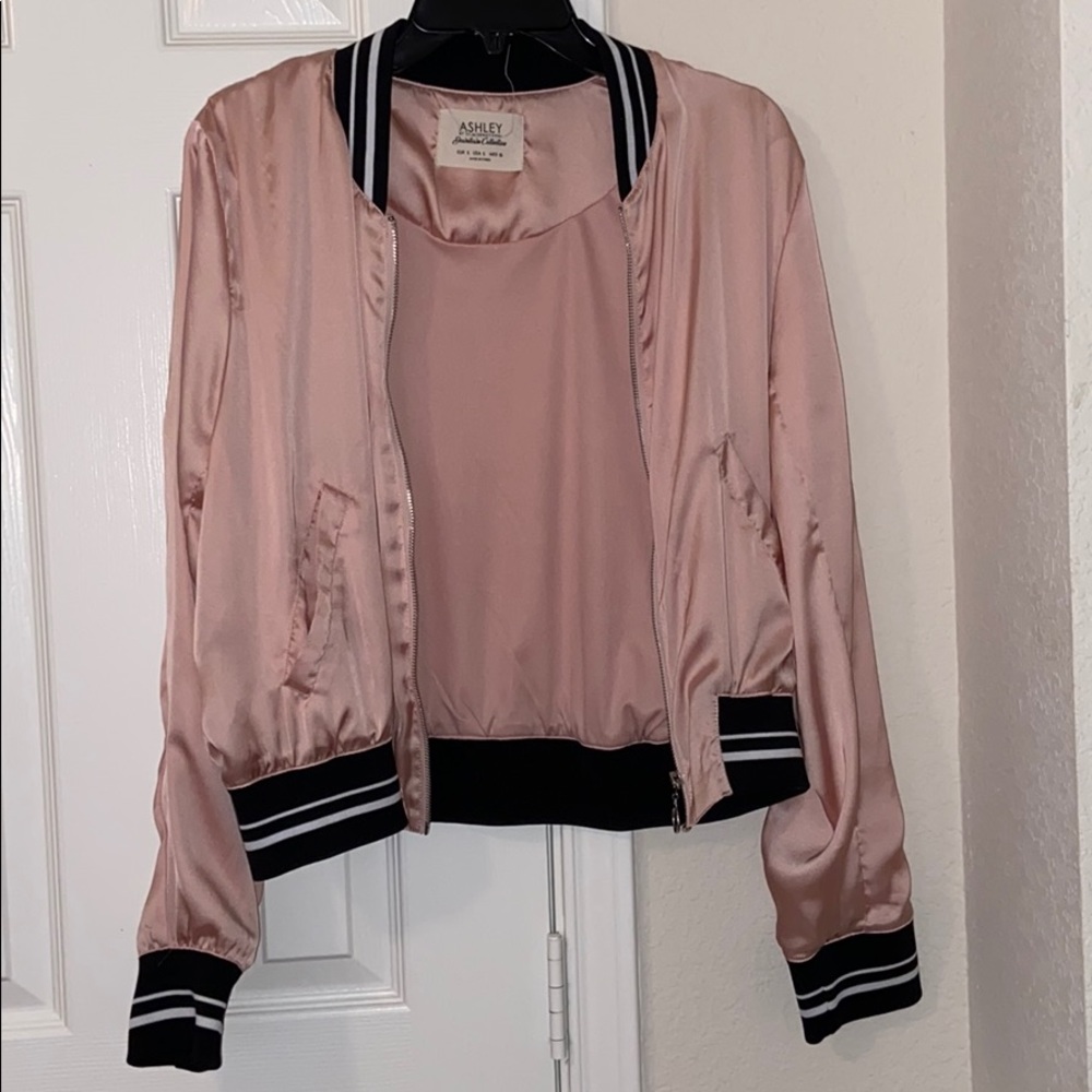 Light pink suede jacket